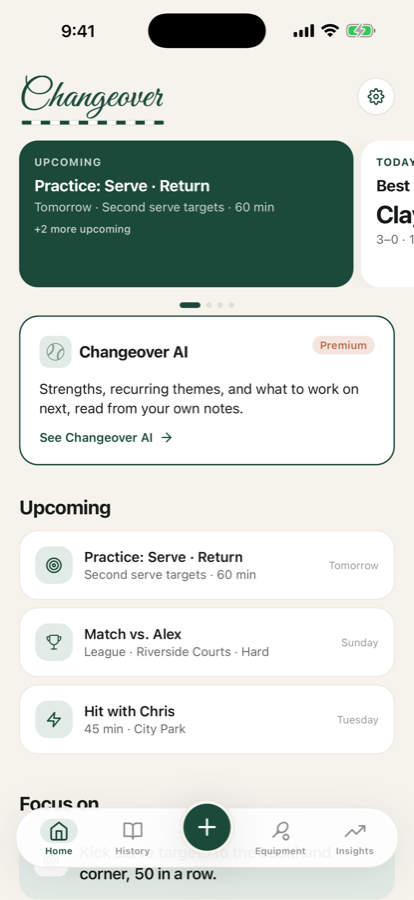 Changeover screenshot 1